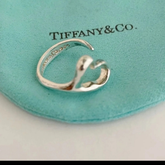 ELSA PERETTI Sterling Silver 925 Heart Open ❤️  Ring by Tiffany & Co 💙 - Picture 4 of 8